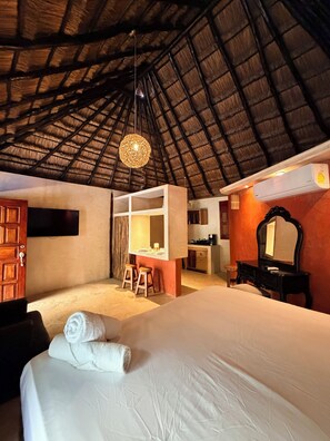 Deluxe Bungalow, Pool View | Minibar, in-room safe, free WiFi, bed sheets -  Casa Nohoch Tunich (Tulum)
