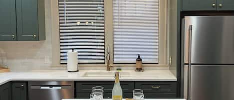 Microwave, oven, stovetop, dishwasher