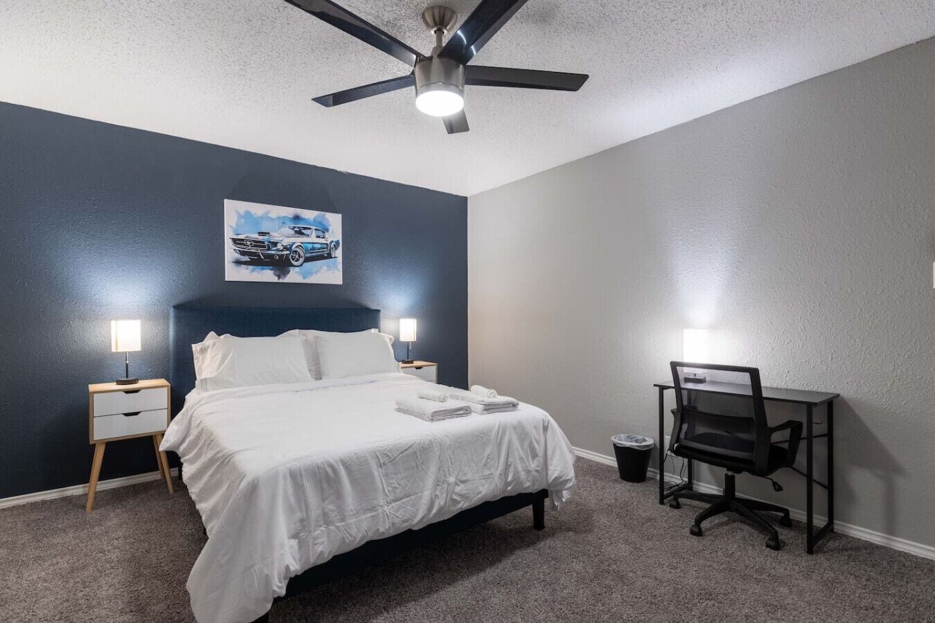 Desk, iron/ironing board, free WiFi, bed sheets