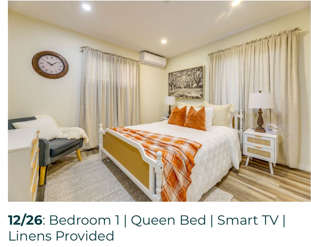 2 多间卧室、WiFi、床单