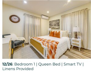 2 多间卧室、WiFi、床单