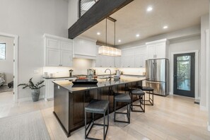 Fridge, microwave, oven, stovetop - Park City Ski Base | 7BR | Hot Tub & Views (Park City)