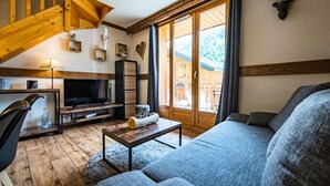 Living area - Duplex - 4/5 People (Saint-Sorlin-d'Arves)