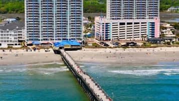 On the beach, beach towels
