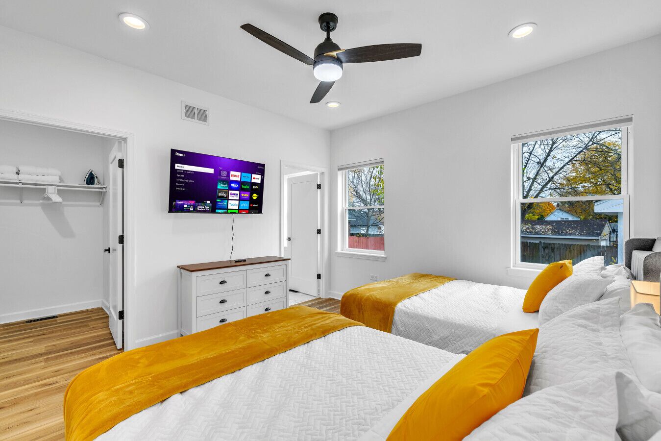 Desk, iron/ironing board, travel crib, WiFi