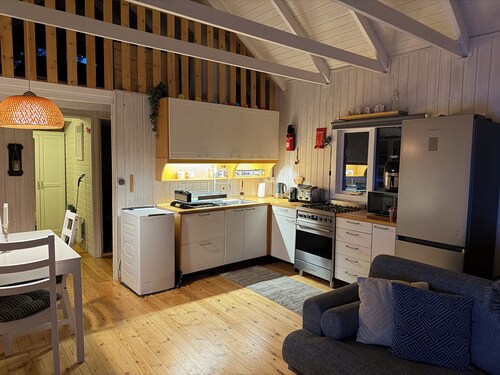 Cheerful forest cabin. Fireplace & Hot tub