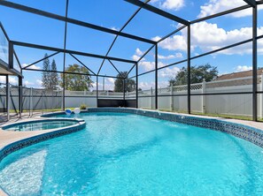 Outdoor pool, a heated pool