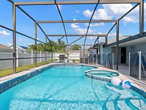 Outdoor pool, a heated pool