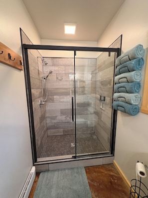 Shower, hair dryer, towels, soap - New Cabin for a relaxing getaway (Au Train)