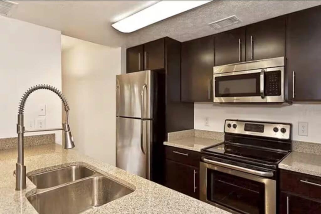 Microwave, oven, stovetop, dishwasher