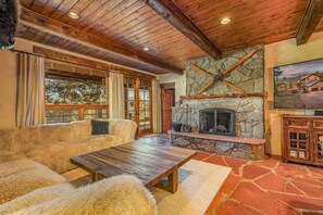 TV, fireplace, video games, foosball - Mountain Views | Game Room | Elevator  | Serious Business (Angel Fire)