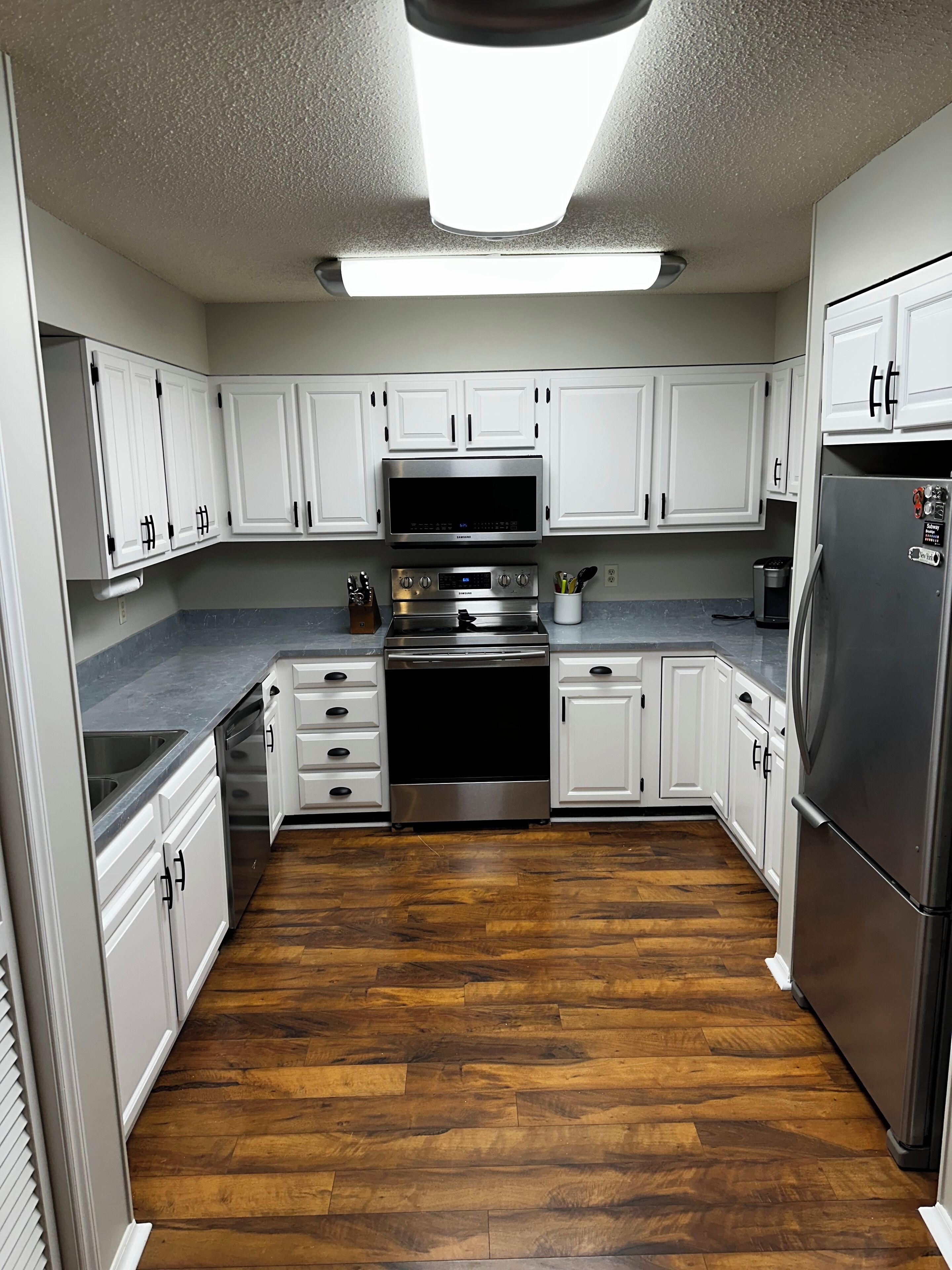 Microwave, oven, stovetop, dishwasher