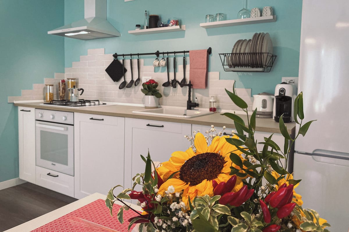 Standard Apartment | Private kitchen | Espresso maker, coffee/tea maker, full-size fridge, oven