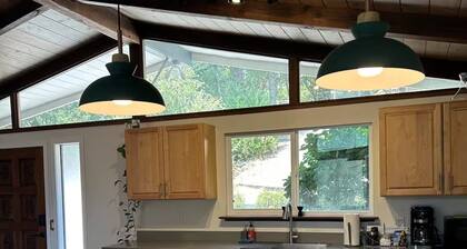 Mid-Century Home + Private River Access + Hot Tub