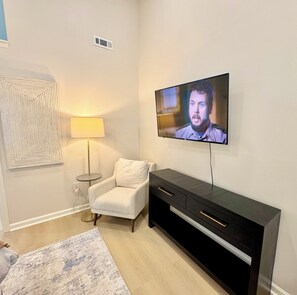 TV - Charming Cary Home-3 Rooms-1 King & 2 Queen Beds with yard & walk paths (Cary)