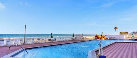 Outdoor pool, a heated pool