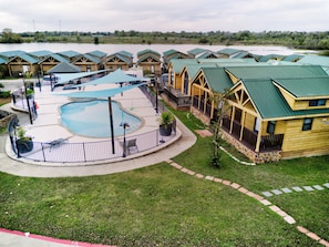 Outdoor pool - Rustic Lake Cabin #215 with Pool and Lake Access (Willis)