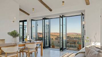 Smart TV, fireplace, video games, table football