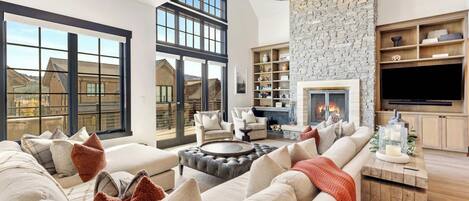 TV, fireplace, stereo, offices