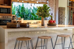 Fridge, microwave, oven, coffee/tea maker - Tropical 3BR Retreat Near Canggu | Private Pool (Canggu)
