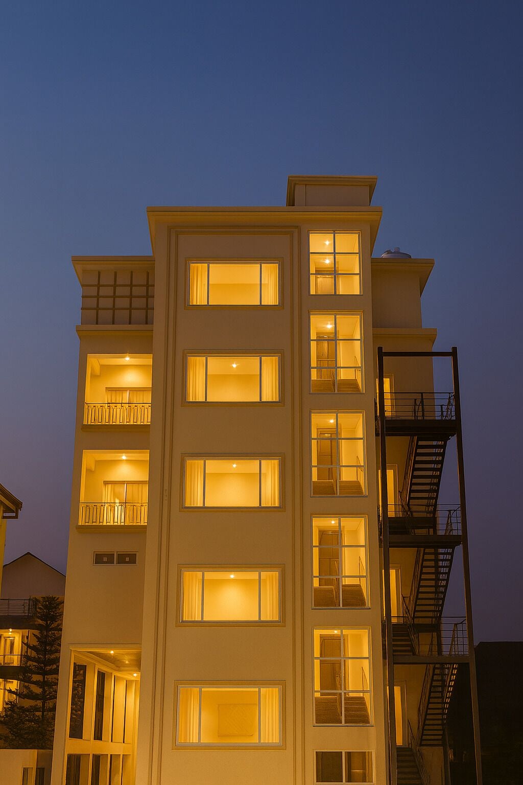 Majoituspaikan julkisivu