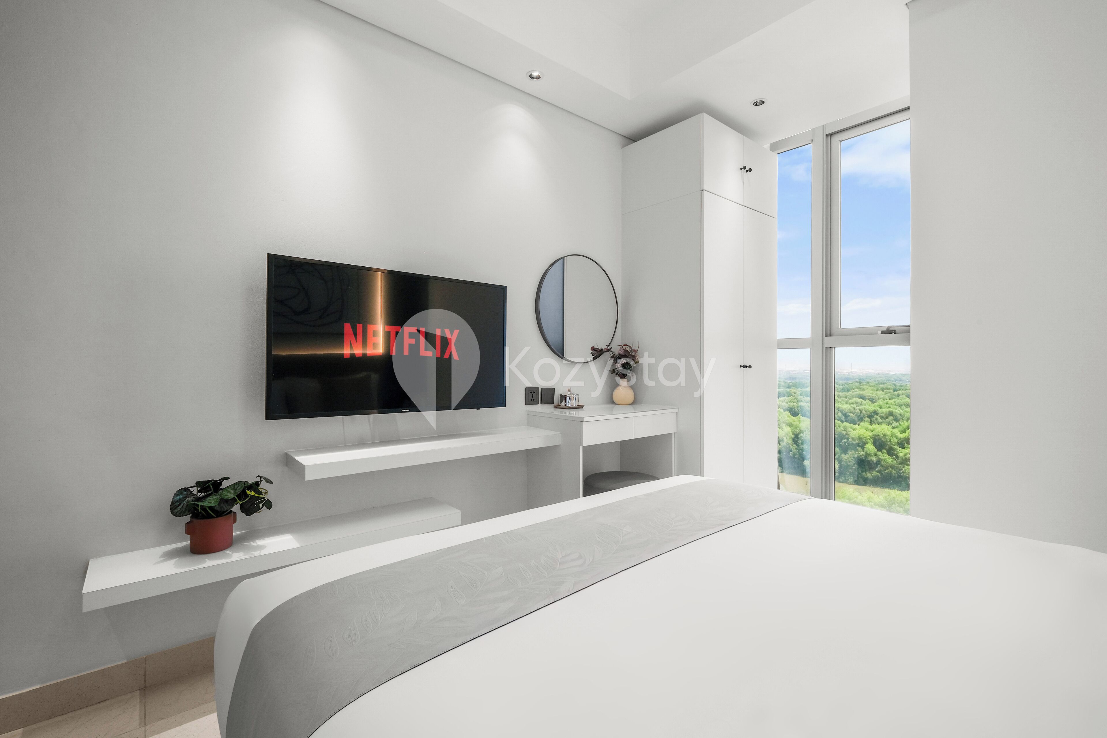 Leilighet, 1 soverom, havutsikt | Skrivebord, skrivebord for bærbar PC og strykejern/-brett