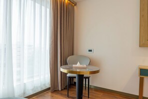 In-room safe, desk, laptop workspace, iron/ironing board