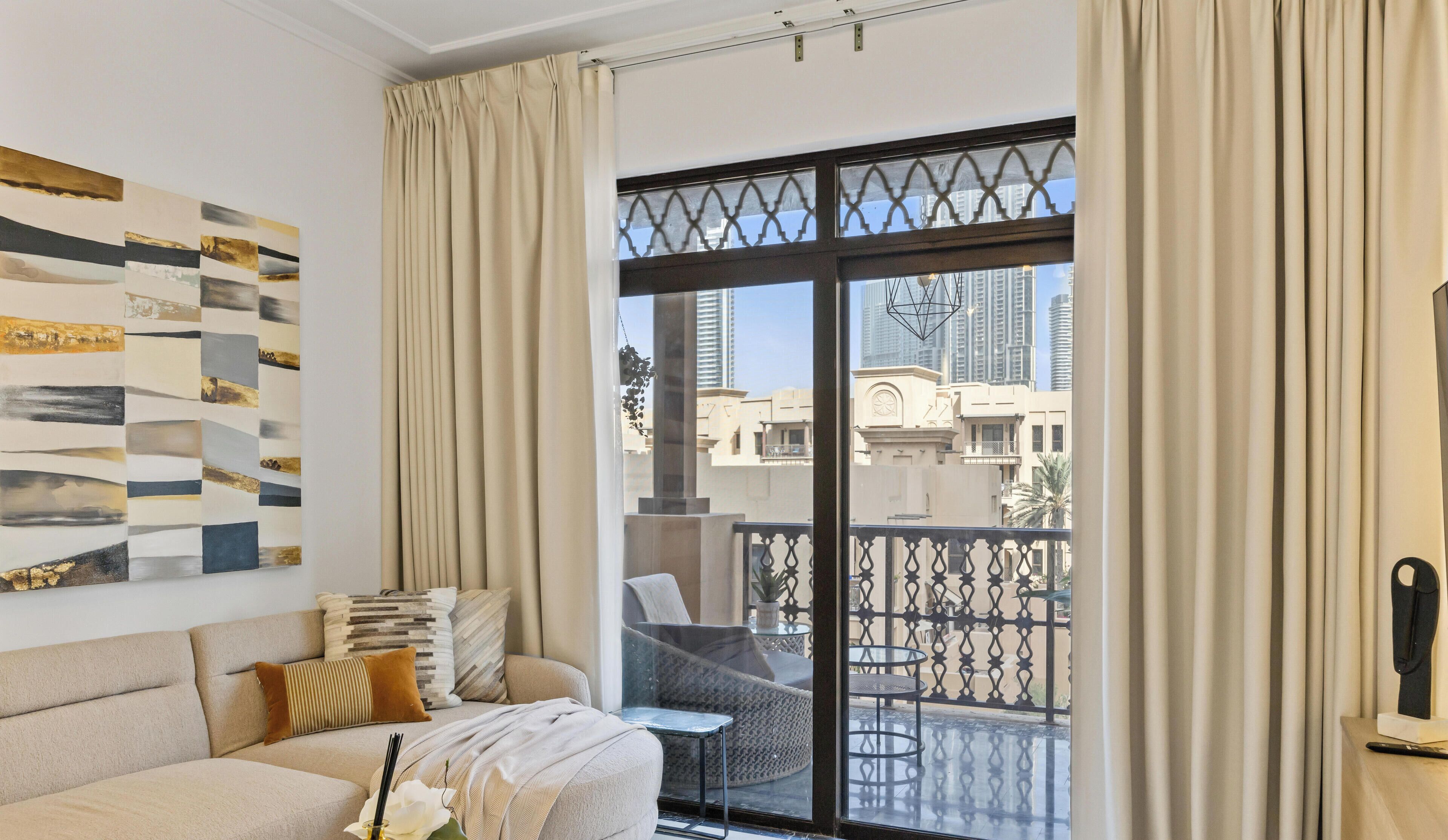 Standard Apartment, City View | Living area | 55-inch Smart TV with digital channels, Netflix, streaming services