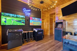 Games room - Group Cabin • Hot Tub + Game Room + Mountain Views  | Sleeps 19 | Raccoon Ridge (Pigeon Forge)