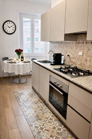 Microondas, horno, placa de cocina, lavavajillas