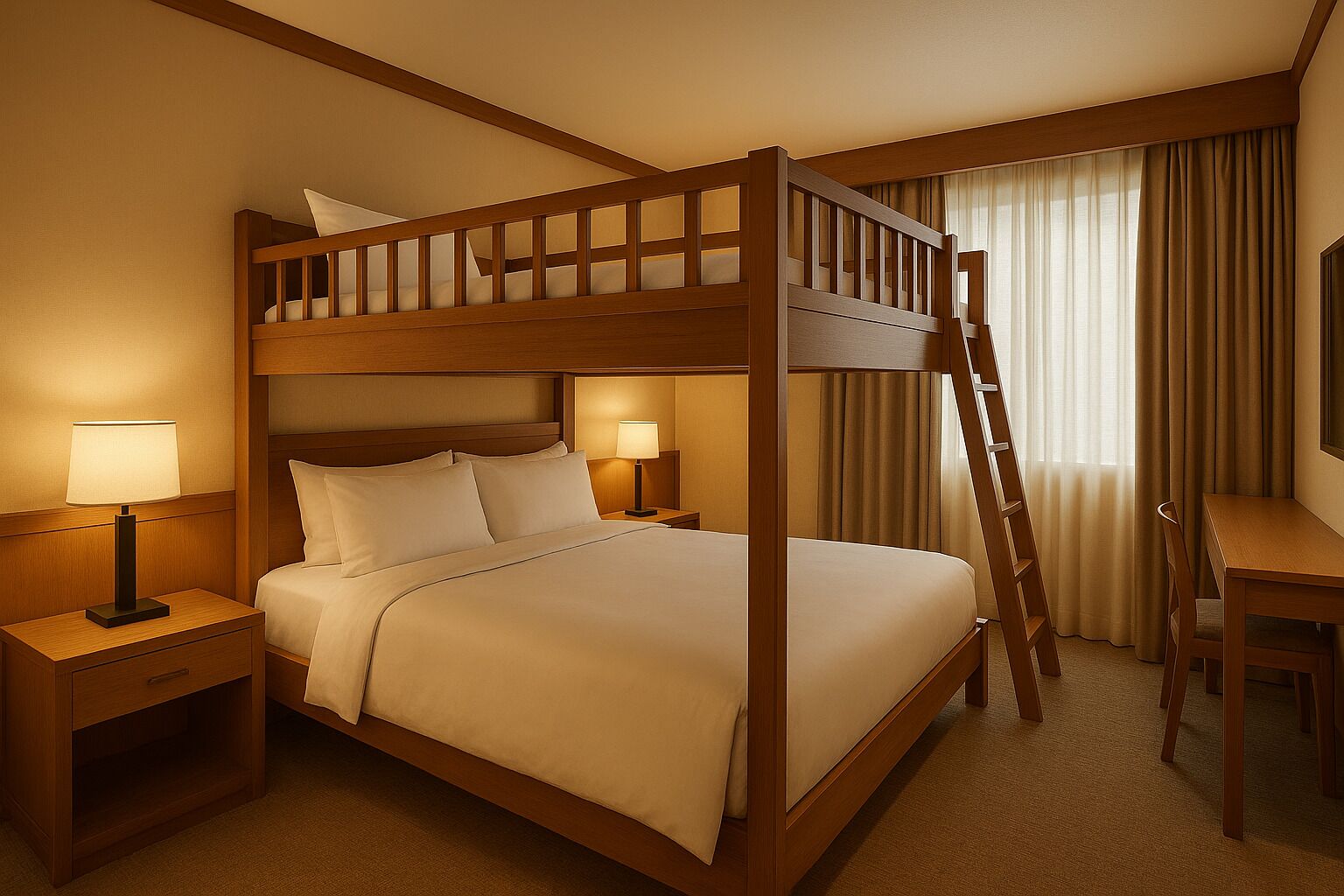 Loft Twin | Tallelokero huoneessa, pimennysverhot, äänieristys, silitysrauta/-lauta