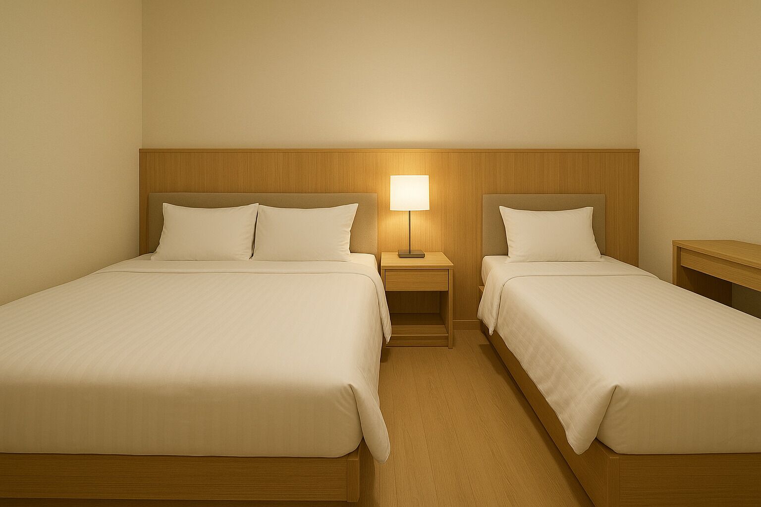 Deluxe Twin | Tallelokero huoneessa, pimennysverhot, äänieristys, silitysrauta/-lauta