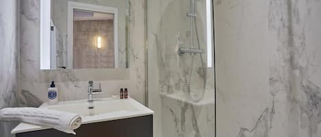 Shower, hair dryer
