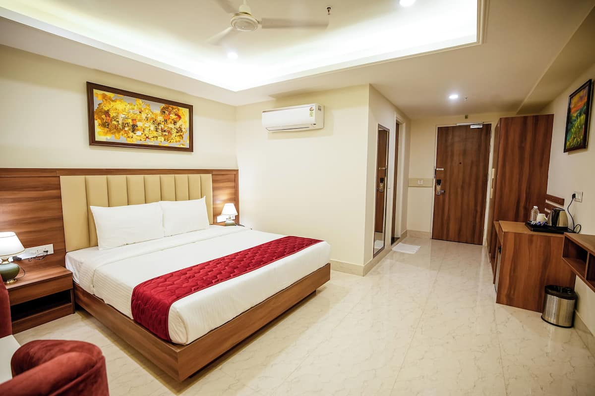 Habitación Deluxe | Sábanas de algodón egipcio, ropa de cama de alta calidad y edredón