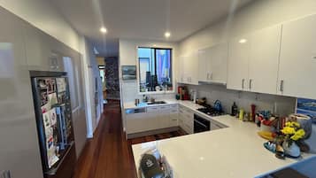 Fridge, oven, stovetop, dishwasher