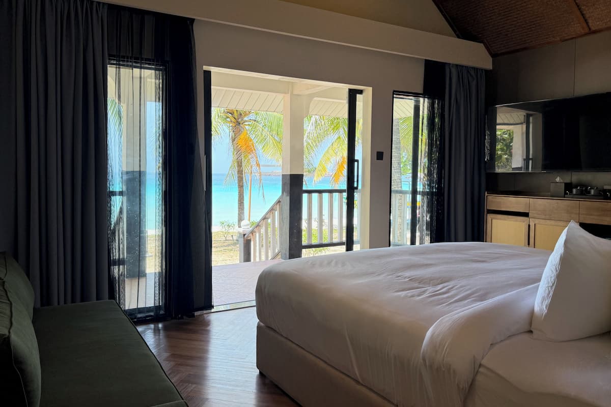 Villa Premium, vistas a la playa | Ropa de cama de alta calidad, colchones Tempur-Pedic, minibar