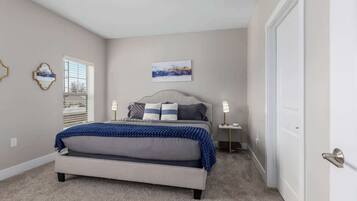 2 bedrooms, iron/ironing board, travel crib, WiFi