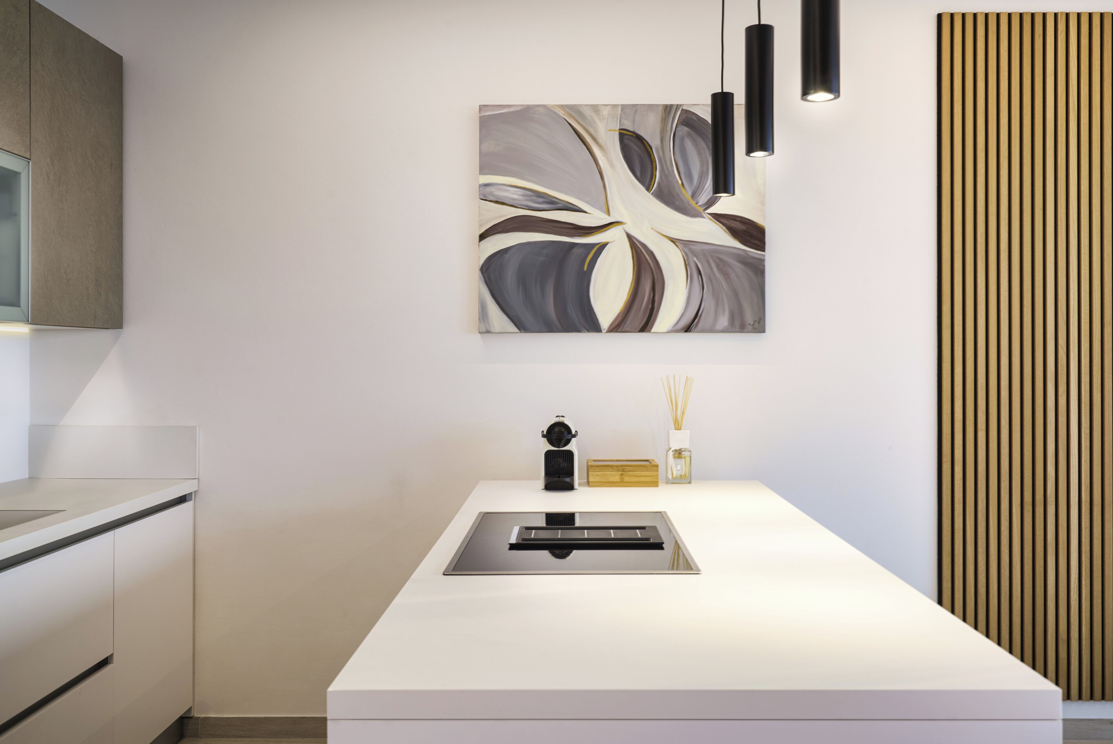 Luxury Condo, Lake View | Private kitchen | Full-sized fridge, microwave, oven, stovetop
