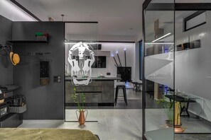 Interior - Apartment 'Nirvana Loft Gallery' with Sea View, Wi-Fi and Air Conditioning (Ermoupoli)