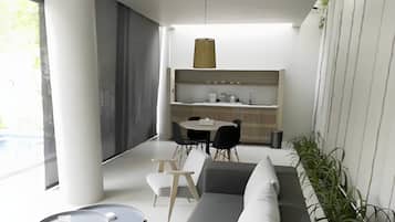 Luxe villa, 3 slaapkamers, privézwembad | Badkamer | Een douche, pantoffels, handdoeken, zeep