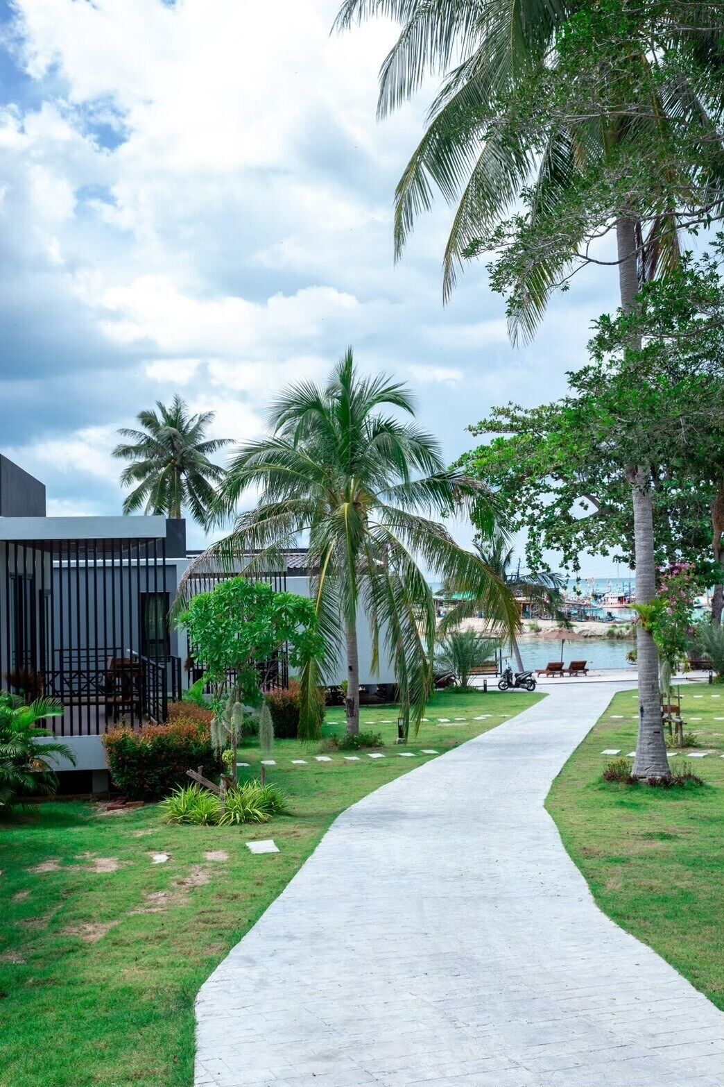 Outdoor banquet area