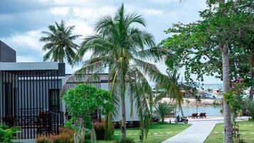 Outdoor banquet area