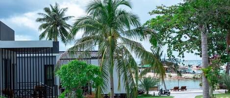 Outdoor banquet area