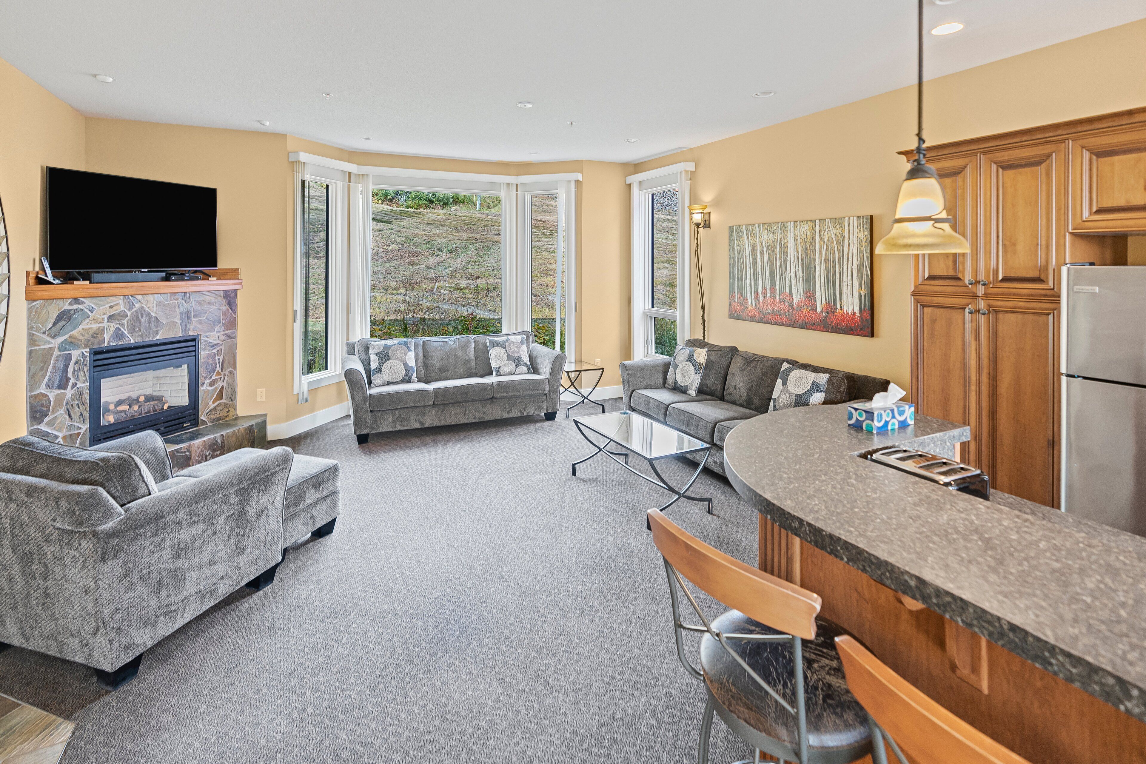 TV connectée, cheminée