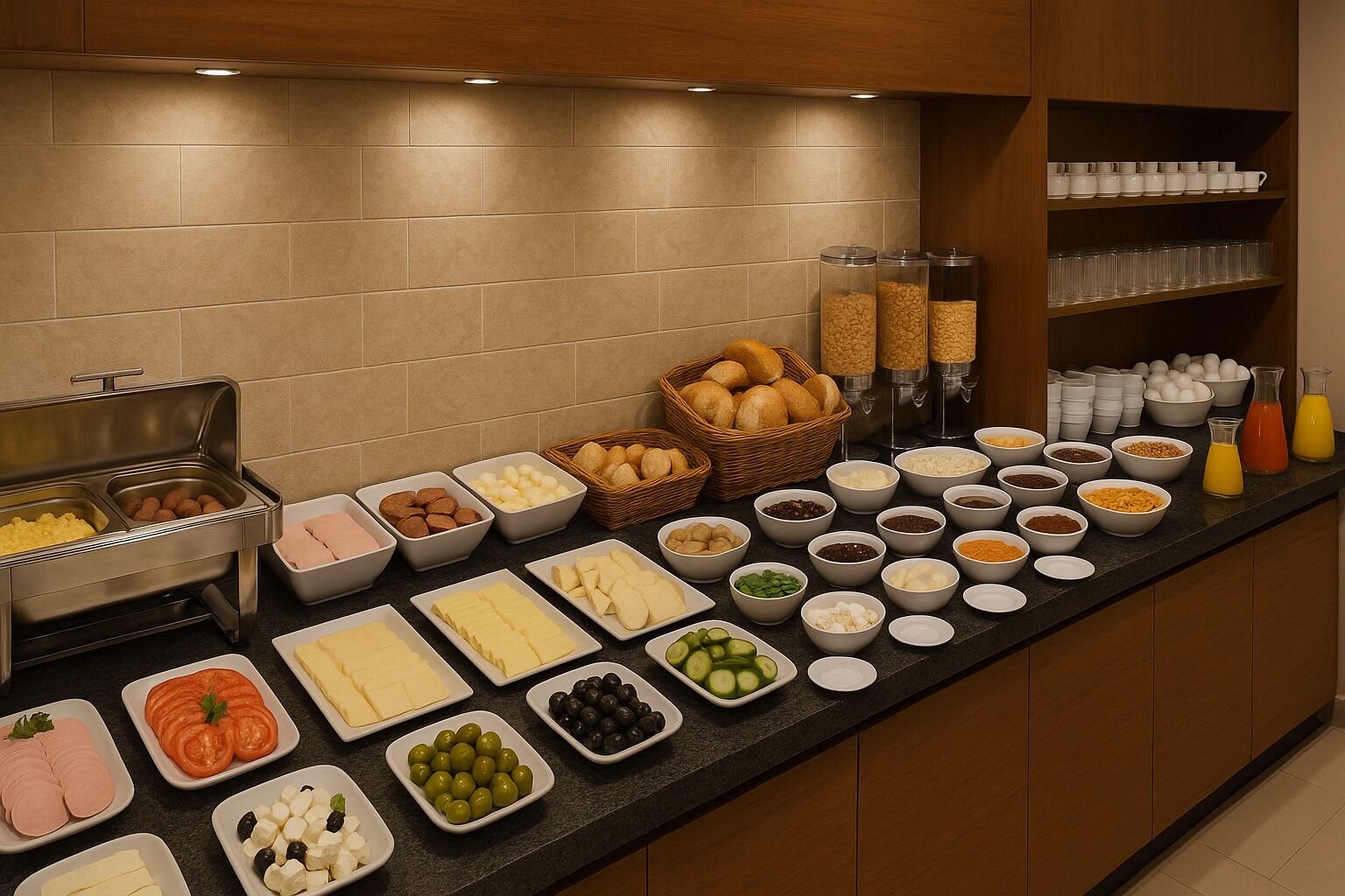 بوفيه فطور مجانًا يوميًا