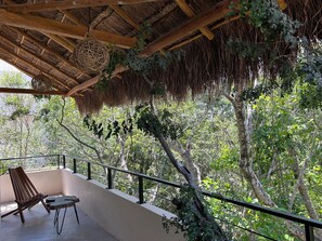 Departamento Confort, 2 habitaciones, alberca privada, vista al jardín | Terraza o patio