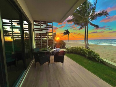 Oceanfront Residency Luxury 2b2b ,1-6 Person ,terrasse, Beach Access Garden Pool