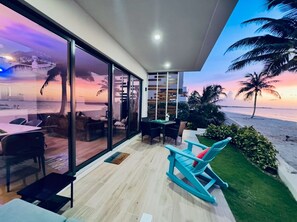 Apartment, 2 Bedrooms, Balcony, Garden View | Balcony - Oceanfront Residency Luxury 2b2b ,1-6 Person ,terrasse, Beach Access Garden Pool (North Side)