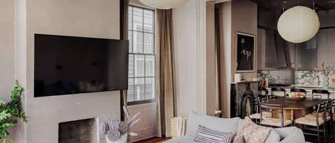 Smart TV, books, offices