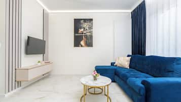 Classic-Apartment, Balkon | Wohnbereich